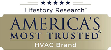 America's Most Trusted HVAC Reward Badge