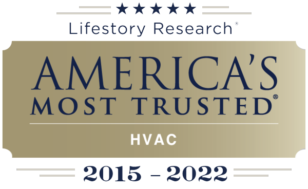 America's Most Trusted HVAC Reward Badge